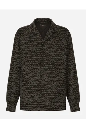 Dolce & Gabbana Coats and Jackets - Padded cotton shirt with jacquard logo