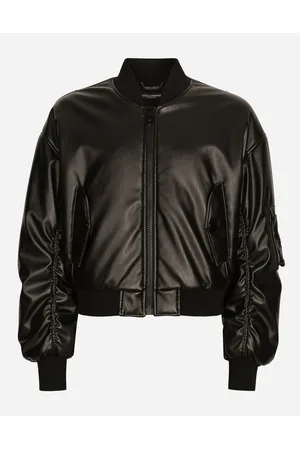 Dolce & Gabbana Coats and Jackets - Faux leather jacket with logo tag