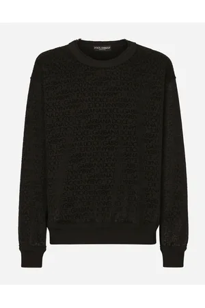 Dolce & Gabbana Sweatshirts - Jersey sweatshirt with flocked logo