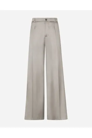 Dolce & Gabbana Trousers and Shorts - Wide-leg stretch silk pants