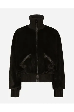 Dolce & Gabbana Coats and Jackets - Faux fur jacket with logo tag