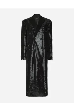 Dolce & Gabbana Coats and Jackets - Micro-sequined double-breasted coat