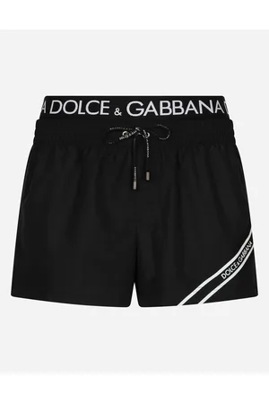 Dolce & Gabbana Beachwear - Short swim trunks with branded band