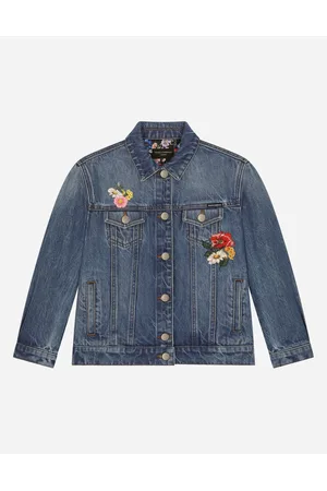 Dolce & Gabbana Coats and Jackets - Stretch denim jacket with embroidery