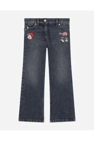 Dolce & Gabbana Trousers and Skirts - 5-pocket denim pants with embroidery