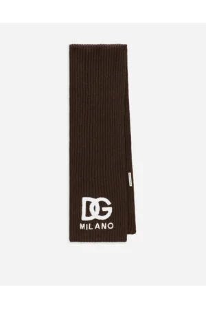 Dolce & Gabbana Accessories - Fisherman’s rib knit scarf with logo embroidery