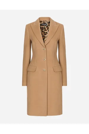 Dolce & Gabbana Coats and Jackets - Single-breasted camel wool coat