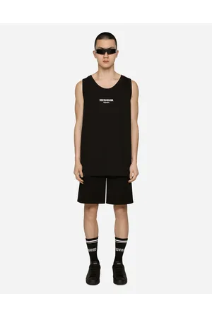 Dolce & Gabbana DGVIB3 collection - Printed cotton jersey singlet with DG VIB3 patch