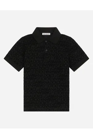 Dolce & Gabbana T-Shirts and Sweatshirts - Short-sleeved polo-shirt with flocked print