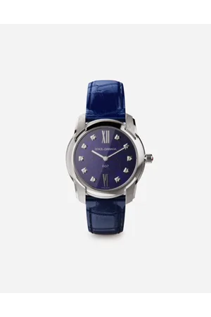 Dolce & Gabbana Dg7 Watch In Steel With Lapis Lazuli And Diamonds - Woman Watches&straps Onesize