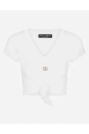 Dolce & Gabbana T-shirt Scollo V Con - Woman T-shirts And Sweatshirts 36