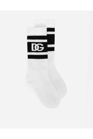 Dolce & Gabbana Stretch Knit Socks With Dg Logo - Man Accessories Multi-colored Cotton L