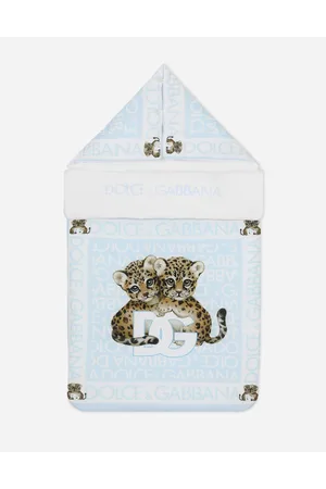 Dolce & Gabbana Jersey Sleep Sack With All-over Logo Print - Man Accessories And Baby Carriers Sky Blue Jersey Onesize