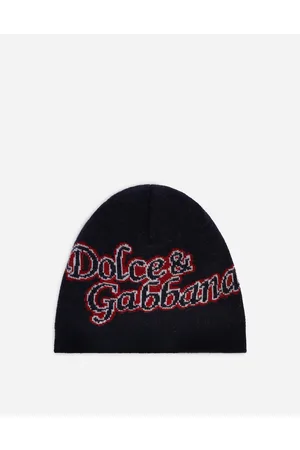 Dolce & Gabbana Knit Hat With Jacquard Logo - Man Accessories Multi-colored Wool S