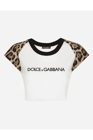 Dolce & Gabbana Short-sleeved T-shirt With Logo - Woman T-shirts And Sweatshirts Cotton 36