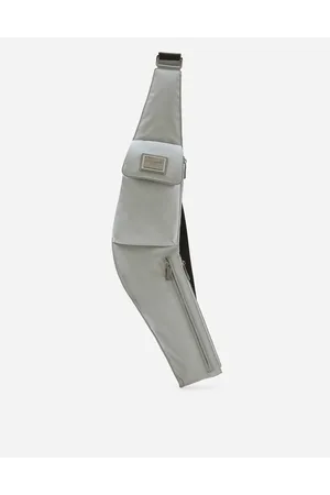 Dolce & Gabbana Nylon Belt Bag - Man Backpacks And Fanny Packs Gray Nylon Onesize