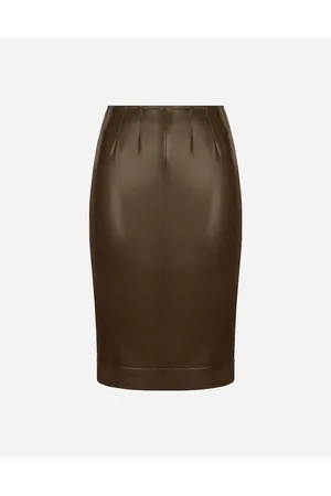 Dolce & Gabbana Midi Skirt In Shiny Satin - Woman Skirts Fabric 40