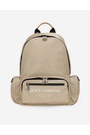 Dolce & Gabbana Nylon Backpack With Rubberized Logo - Man Backpacks And Fanny Packs Nylon Onesize