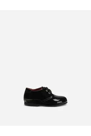 Dolce & Gabbana Patent Leather Derby Shoes With Logo - Man Shoes For First Steps (19-26) Leather 24