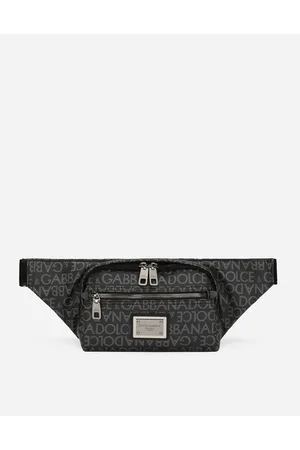 Dolce & Gabbana Small Coated Jacquard Belt Bag - Man Backpacks And Fanny Packs Multi-colored Fabric Onesize