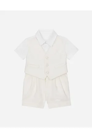Dolce & Gabbana Short Onesie With Vest Detail - Man Topwear Multi-colored Fabric 3 Months
