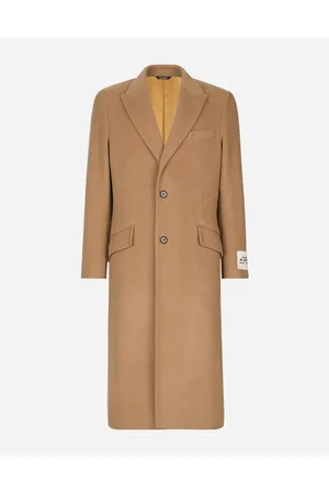 Dolce & Gabbana Single-breasted Camel Wool Coat - Man Coats And Jackets Blush Camel Wool 46