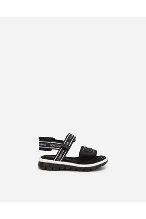 Dolce & Gabbana Technical Fabric Sandals With Dg Logo - Man Shoes For First Steps (19-26) Multi-colored Viscose 19