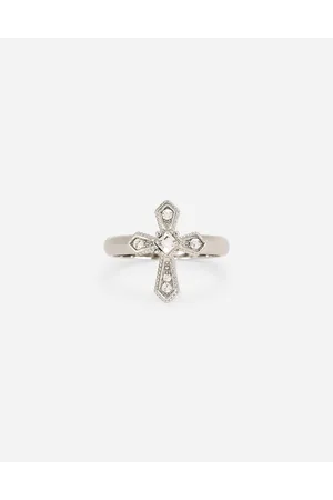 Dolce & Gabbana Ring With Cross And Crystals - Man Bijoux Metal 60