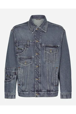Dolce & Gabbana Patchwork Denim Jacket - Man Denim Multi-colored 46