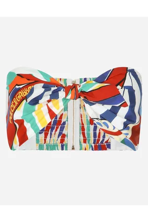 Dolce & Gabbana Carretto-print Poplin Top With Knot Detail - Woman Shirts And Tops Carretto Print Cotton 36