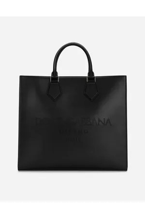 Dolce & Gabbana Large Calfskin Shopper With Logo - Man Shoppers Leather Onesize