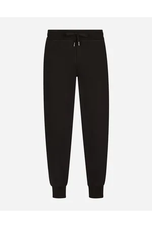 Dolce & Gabbana Jersey Jogging Pants With Branded Tag - Man Trousers And Shorts Cotton 42