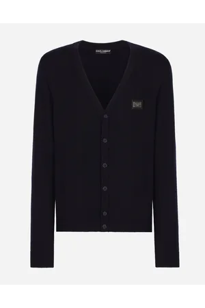 Dolce & Gabbana Cashmere And Wool Cardigan With Branded Tag - Man Sweaters And Cardigans Wool 58