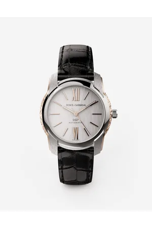 Dolce & Gabbana Dg7 Watch In Steel With Engraved Side Decoration In Gold - Man Watches Onesize