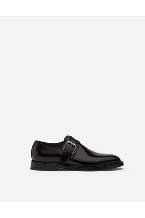 Dolce & Gabbana Brushed Calfskin Monk Strap Shoes - Man Leather 39