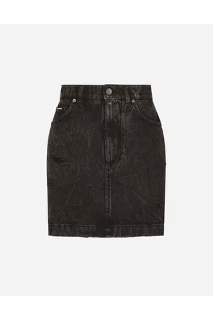 Dolce & Gabbana Washed Denim Miniskirt - Woman Skirts Multi-colored 38
