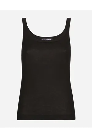 Dolce & Gabbana Fine-rib Tank Top - Woman T-shirts And Sweatshirts Cotton 36