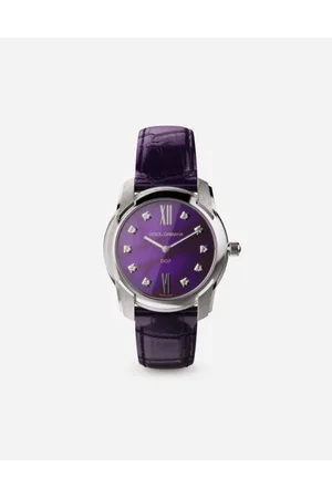 Dolce & Gabbana Dg7 Watch In Steel With Sugilite And Diamonds - Woman Watches&straps Onesize