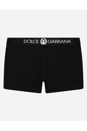Dolce & Gabbana Two-way-stretch Jersey Regular-fit Boxers With Emblem - Man Underwear And Loungewear Cotton 4