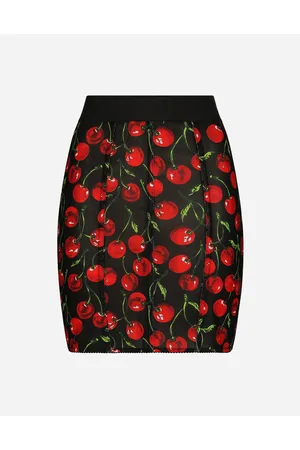 Dolce & Gabbana Short Marquisette Skirt With Branded Elastic - Woman Skirts Multi-colored Fabric 40
