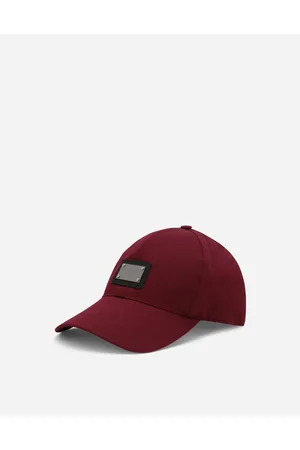 Dolce & Gabbana Cotton Baseball Cap With Logo Tag - Man Hats And Gloves Burgundy Cotton 57