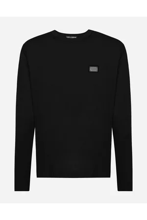 Dolce & Gabbana Long-sleeved T-shirt With Logo Tag - Man T-shirts And Polos Cotton 44