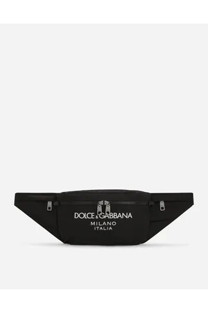 Dolce & Gabbana Nylon Belt Bag With Rubberized Logo - Man Backpacks And Fanny Packs Nylon Onesize