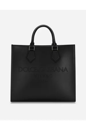 Dolce & Gabbana Small Calfskin Shopper With Logo - Man Shoppers Leather Onesize