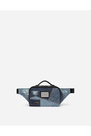 Dolce & Gabbana Patchwork Denim Belt Bag - Man Backpacks And Fanny Packs Onesize