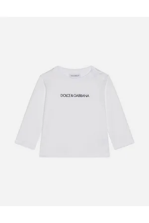 Dolce & Gabbana Long-sleeved Jersey T-shirt With Logo Embroidery - Man Topwear Cotton 6/9