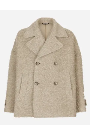 Dolce & Gabbana Vintage-look Double-breasted Wool And Cotton Pea Coat - Man Coats And Jackets Wool 44