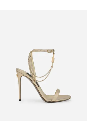 Dolce & Gabbana Calfskin Sandals - Woman Sandals And Wedges Leather 36