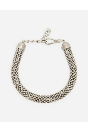 Dolce & Gabbana Tubular Choker With Rhinestones - Man Bijoux Metal Onesize