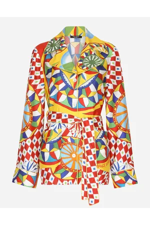 Dolce & Gabbana Carretto-print Twill Pajama Shirt - Woman Shirts And Tops Carretto Print Silk 38